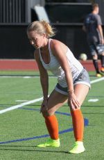 KENDRA WILKINSON Playing Soccer in Los Angeles 07/08/2019