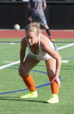 KENDRA WILKINSON Playing Soccer in Los Angeles 07/08/2019