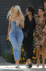 KHLOE KARDASHIAN in Denim Arrives at a Studio in Los Angeles 07/19/2019