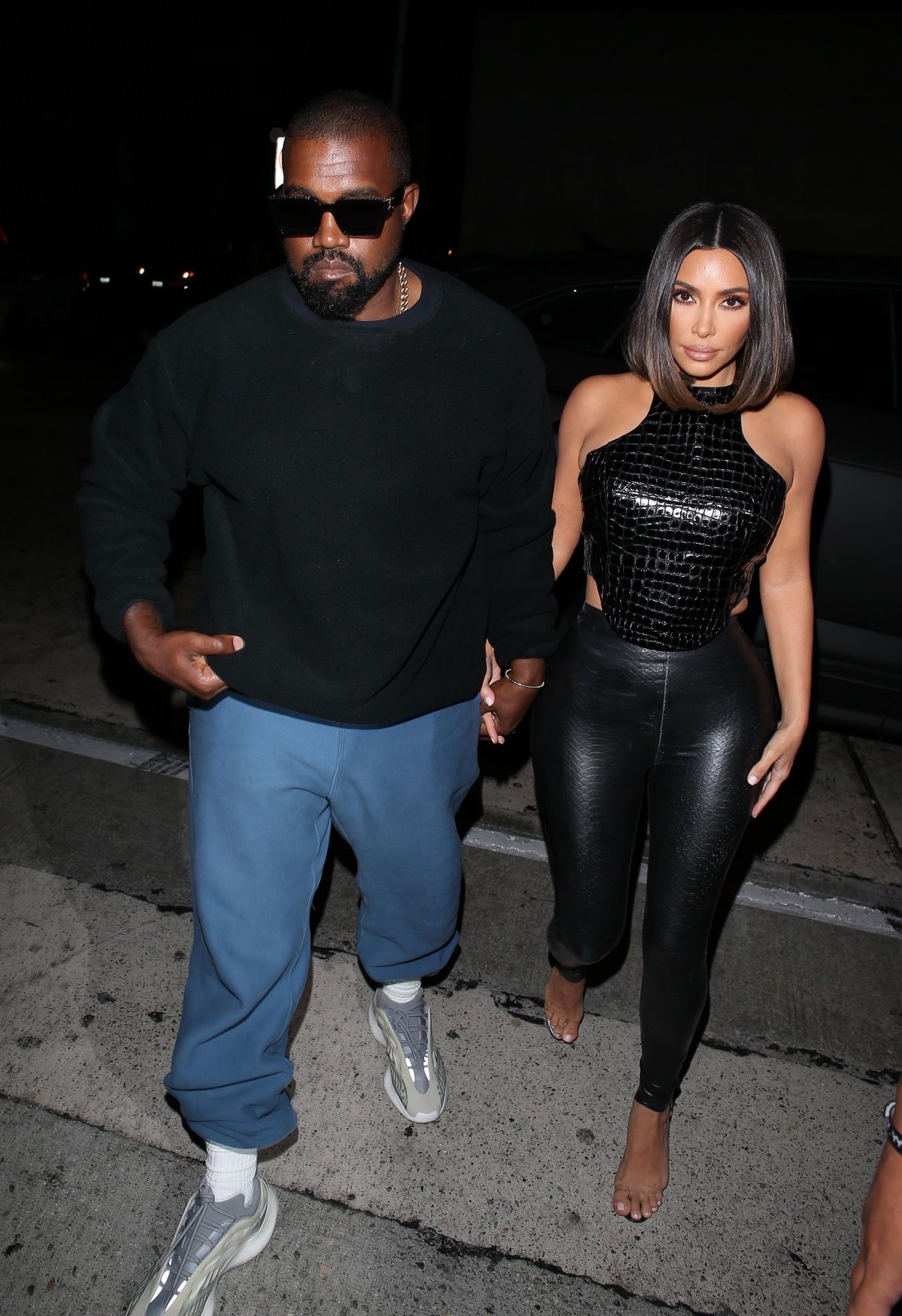 KIMA KARDASHIAN and Kanye West Arrives at Craig’s in West Hollywood 07 ...