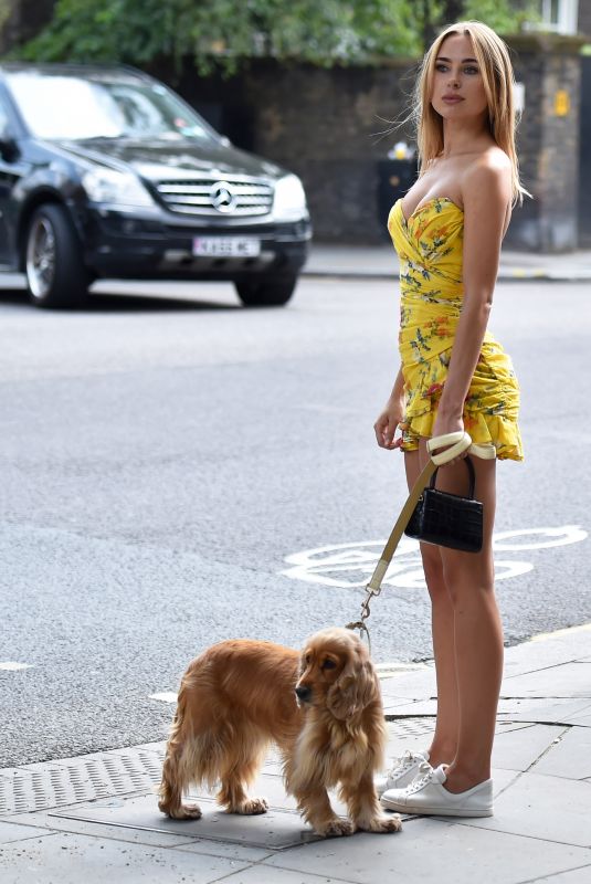 KIMBERLEY GARNER Out with Her Dog in London 07/09/2019