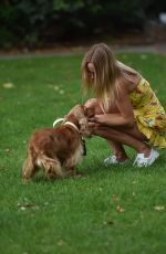 KIMBERLEY GARNER Out with Her Dog in London 07/09/2019