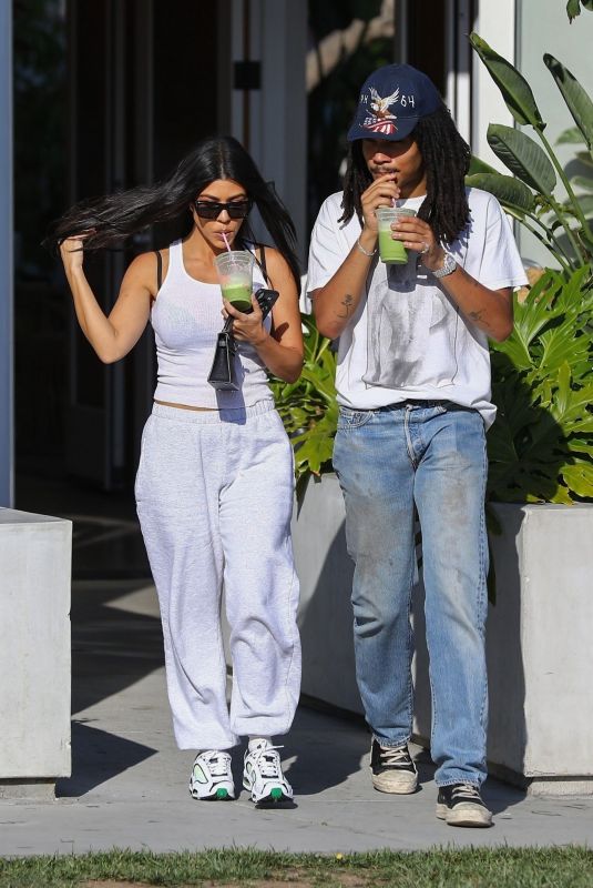 KOURTNEY KARDASHIAN and Luka Subbat at Cha Cha Matcha in Los Angeles 07/11/2019