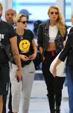 KRISTEN STEWART and STELLA MAXWELL at JFK Airport in New York 07/08/2019