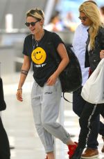 KRISTEN STEWART and STELLA MAXWELL at JFK Airport in New York 07/08/2019