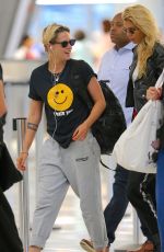 KRISTEN STEWART and STELLA MAXWELL at JFK Airport in New York 07/08/2019