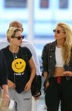 KRISTEN STEWART and STELLA MAXWELL at JFK Airport in New York 07/08/2019