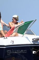 KRISTEN STEWART and STELLA MAXWELL in Bikinis at a Boat in Italy 07/17/2019