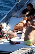 KRISTEN STEWART and STELLA MAXWELL in Bikinis at a Boat in Italy 07/17/2019