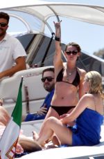KRISTEN STEWART in Bikini at a Boat at Amalfi Coast 07/14/2019