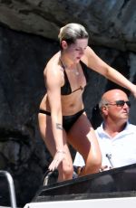 KRISTEN STEWART in Bikini at a Boat at Amalfi Coast 07/14/2019