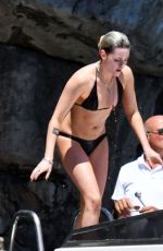 KRISTEN STEWART in Bikini at a Boat at Amalfi Coast 07/14/2019