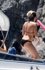 KRISTEN STEWART in Bikini at a Boat at Amalfi Coast 07/14/2019