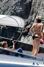 KRISTEN STEWART in Bikini at a Boat at Amalfi Coast 07/14/2019