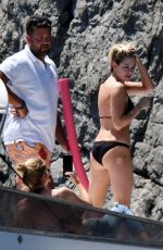 KRISTEN STEWART in Bikini at a Boat at Amalfi Coast 07/14/2019