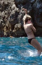 KRISTEN STEWART in Bikini at a Boat at Amalfi Coast 07/14/2019
