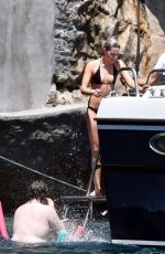 KRISTEN STEWART in Bikini at a Boat at Amalfi Coast 07/14/2019