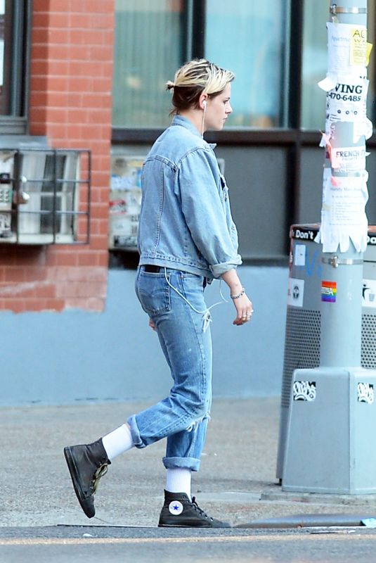 KRISTEN STEWART in Double Denim Out in New York 07/09/2019