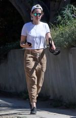 KRISTEN STEWART Out with her Dog in Los Feliz 07/24/2019
