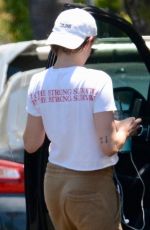 KRISTEN STEWART Out with her Dog in Los Feliz 07/24/2019