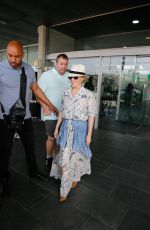 KYLIE MINOGUE Arrives at Airport in Barcelona 07/07/2019