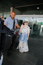 KYLIE MINOGUE Arrives at Airport in Barcelona 07/07/2019