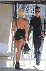 LADY GAGA and Dan Horton at a Restaurant in Los Angeles 07/28/2019