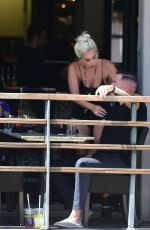 LADY GAGA and Dan Horton at a Restaurant in Los Angeles 07/28/2019