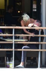 LADY GAGA and Dan Horton at a Restaurant in Los Angeles 07/28/2019
