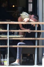 LADY GAGA and Dan Horton at a Restaurant in Los Angeles 07/28/2019