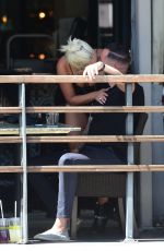 LADY GAGA and Dan Horton at a Restaurant in Los Angeles 07/28/2019