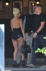 LADY GAGA and Dan Horton at a Restaurant in Los Angeles 07/28/2019