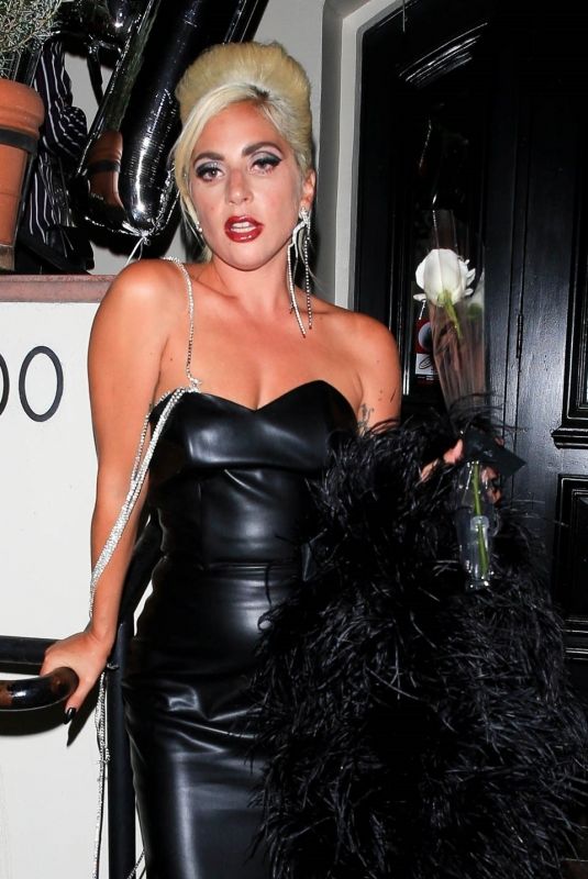 LADY GAGA at a Party in West Hollywood 07/17/2019
