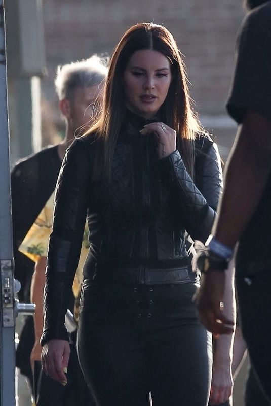 LANA DEL REY on the Set of a Music Video in Los Angeles 07/13/2019