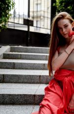 LARSEN THOMPSON on the Set of a Photoshoot, July 2019