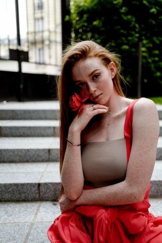 LARSEN THOMPSON on the Set of a Photoshoot, July 2019