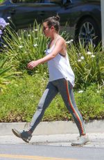 LEA MICHELE Out Hiking in Santa Monica 07/25/2019