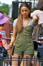 LESLIE GRACE on the Set of The Heights in New York 06/28/2019