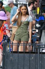 LESLIE GRACE on the Set of The Heights in New York 06/28/2019