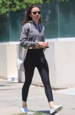 LILY COLLINS in Leggings Out in West Hollywood 07/26/2019