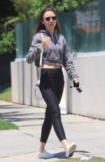 LILY COLLINS in Leggings Out in West Hollywood 07/26/2019