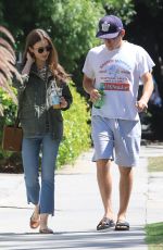 LILY COLLINS Out for Lunch at Alfred