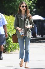 LILY COLLINS Out for Lunch at Alfred