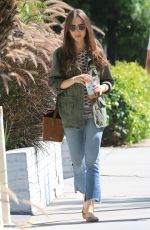 LILY COLLINS Out for Lunch at Alfred