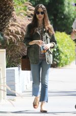 LILY COLLINS Out for Lunch at Alfred