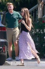 LILY COLLINS Out for Lunch in West Hollywood 07/10/2019