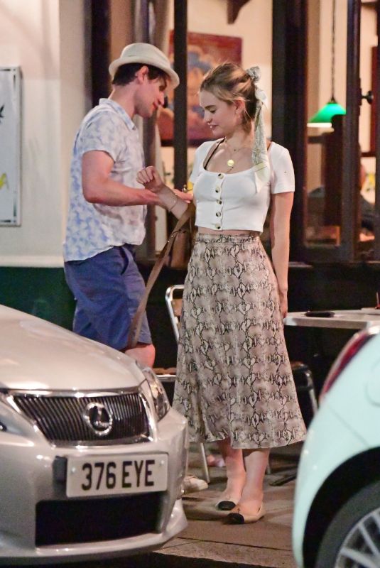 LILY JAMES and Matt Smith Out for Dinner in Primrose Hill 06/30/2019