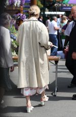 LILY JAMES Arrives at 2019 Wimbledon Tennis Championships Women