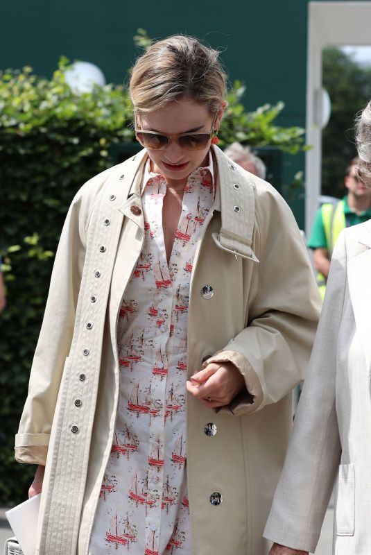 LILY JAMES Arrives at 2019 Wimbledon Tennis Championships Women