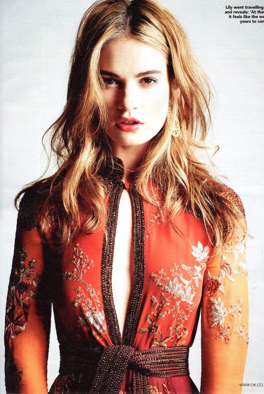 LILY JAMES in OK! Magazine, July 2019